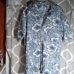 Mens button down collared Hawaiian style shirt size M - KAD clothing company